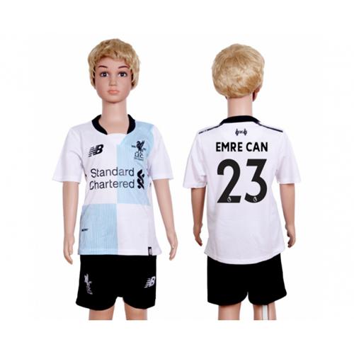 Liverpool #23 Emre Can Away Kid Soccer Club Jersey - Click Image to Close